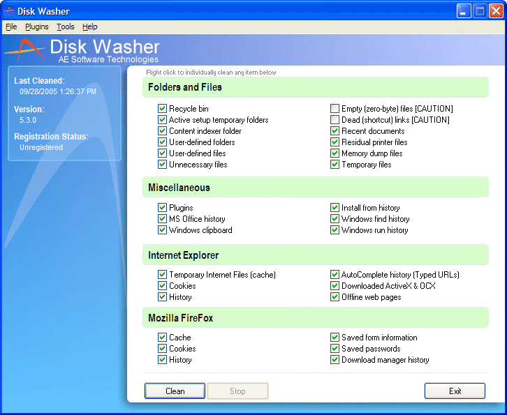 Clean Disk 2003 Screenshot